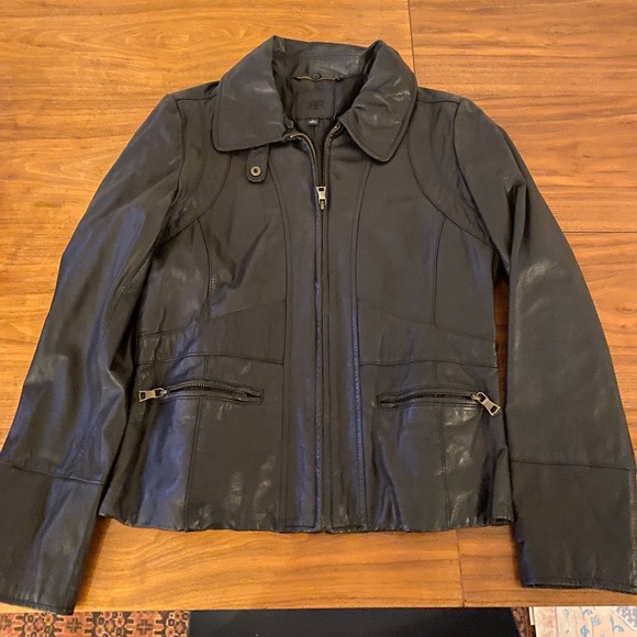 Banana Republic lamb leather motorcycle jacket - Picture 6 of 9